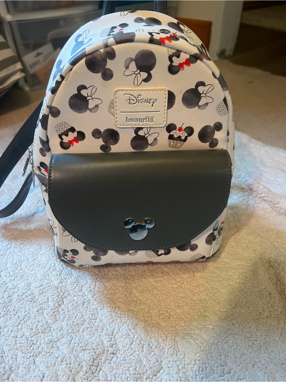 Loungefly Disney Mickey & Minnie Mouse Treats All-Over Print Mini Backpack